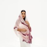 Pink with Purple Dantel Georgette Sheila