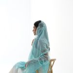 Turquoise green Dantel Georgette Sheila